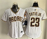 Women's San Diego Padres #23 Fernando Tatis Jr. White Home Limited Stitched Jersey,baseball caps,new era cap wholesale,wholesale hats